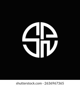 SPN logo SPN icon SPN monogram SPN letter minimalist Circle flat Unique modern abstract logo design.
