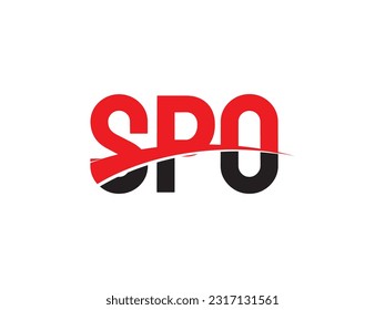 Letra SPO Ilustración del vector de diseño del logotipo inicial