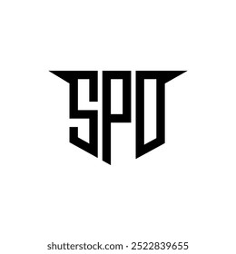 SPO letter logo design with white background in illustrator, vector logo modern alphabet font overlap style, calligraphy designs for logo, Poster, Invitation, etc.
