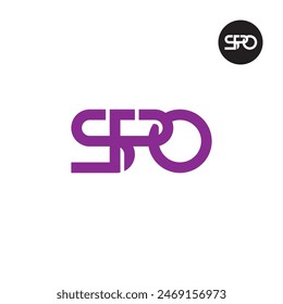 Diseño de monograma de letra de logotipo SPO