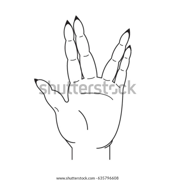 Spock Hand Sign Hello Stock Vector (Royalty Free) 635796608 | Shutterstock