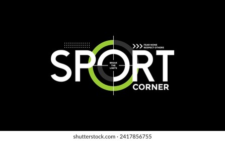 Spoer corner, individual identity, abstract typography modern design slogan. Vector illustration graphics for print t shirt, apparel, background, poster, banner, postcard and or social media