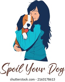 spoil your dog vector art design