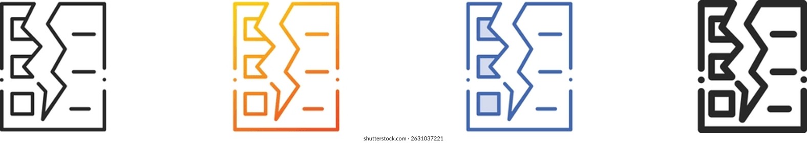 spoiled icon.Thin Linear, Gradient, Blue Stroke and bold Style Design Isolated On White Background