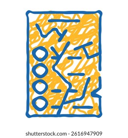 spoiled newsletter doodle icon sketch vector. spoiled newsletter sign. isolated symbol illustration