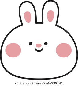 Spoiled Rabbit Doodles Bunny Emoji vector