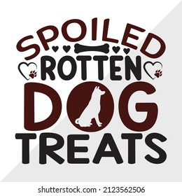 Spoiled Rotten Dog Treats printable vector illustration