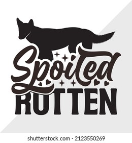 Spoiled Rotten printable vector illustration