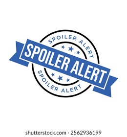 Spoiler Alert Rubber Stamp Vector Template