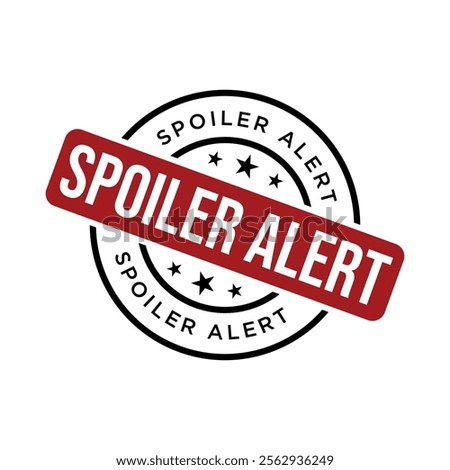 Spoiler Alert Rubber Stamp Vector Template