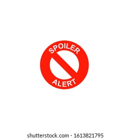 Spoiler alert sticker icon. Clipart image isolated on white background