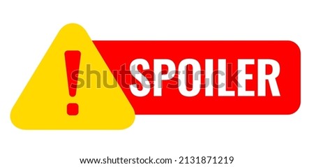 Spoiler alert vector icon isolated on white background