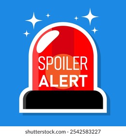 Spoiler Alarm Vektorgrafik Konzept Website Banner, News Teaser oder Warnmeldung