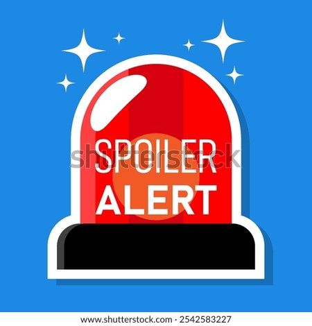 Spoiler alert vector illustration concept website banner, news teaser or warning message