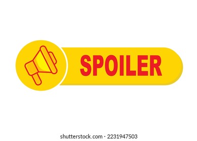 Spoiler alert vector sign isolated on white background