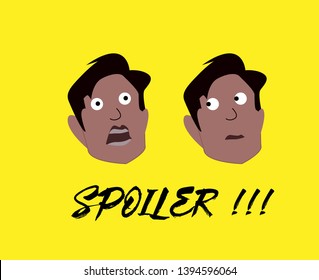 spoiler funny cartoon illustration for t-shirt