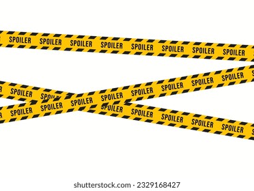 Spoiler tape. Isolated vector illustration on white background