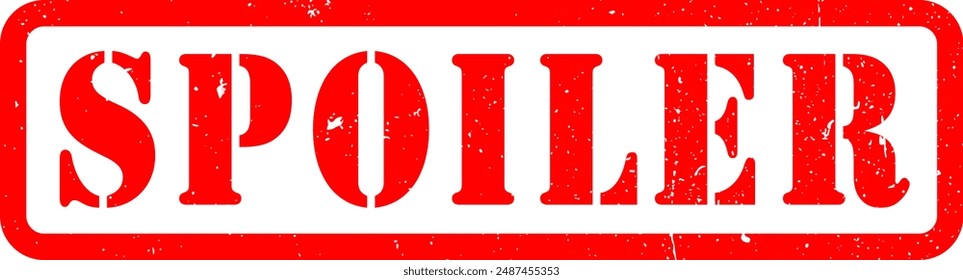 Aviso del spoiler Aceptado Edición Especial Bully Clickbait Fuga Peligroso Filtrado Conjunto Rojo Sello de Goma Grunge Textura Etiqueta de Insignia Vector Clip EPS PNG Transparente Sin Fondo Vector de Arte EPS PNG 