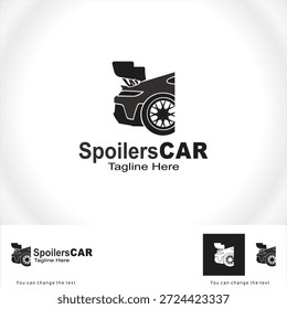 Spoilers Plantilla de logotipo de Vector de coche