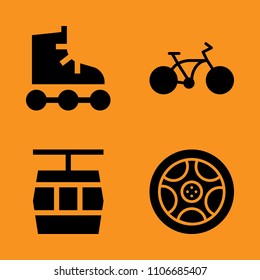 spoke, landscape, icon and derby icons set. Vector illustration for web and design