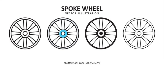 spoke wheel velg tire vector icon design. car motorcycle spare part replacement service.