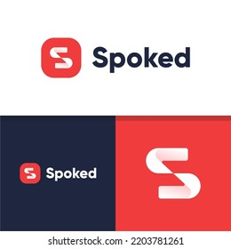 Spoked letter s logo template design vector illustration