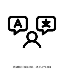 Spoken Language Icon Vector Symbol Design Illustration