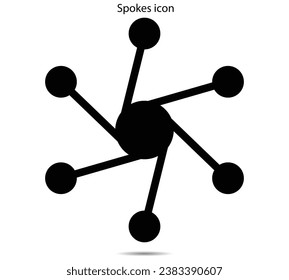 Spokes icon vector illustration graphic on background