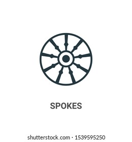 Spokes vector icon on white background. Flat vector spokes icon symbol sign from modern sew collection for mobile concept and web apps design.