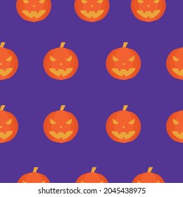 Spoky pumpkin seamless patter. Halloween concept