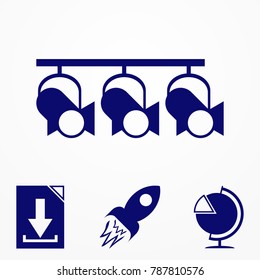 Spolight icon. Eps10 vector illustration.