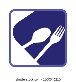 spon fork food logo design