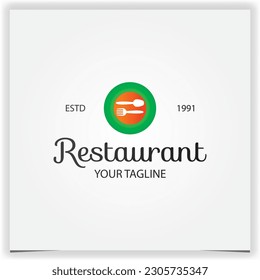 spon and fork logo premium elegant template vector eps 10