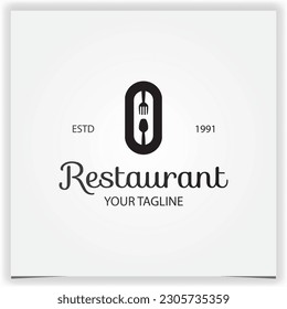 spon and fork logo premium elegant template vector eps 10