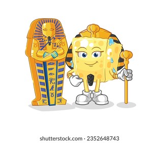 the sponge ancient egypt cartoon. cartoon mascot vector