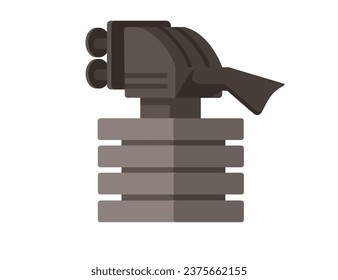 Sponge aquarium filter vector illustration isolated on white background