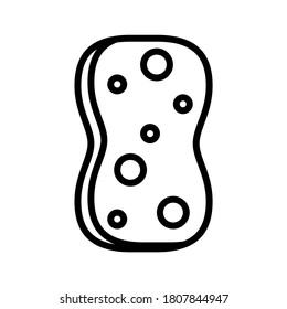 Icono de concepto de incitación al baño. Vector de equipamiento de baño. Ilustración vectorial de la esponja