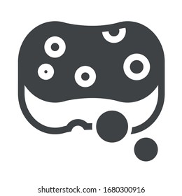 sponge black icons on white background