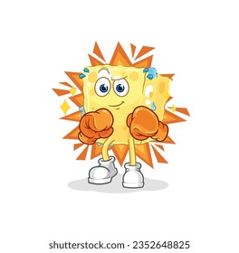 the sponge boxer character. cartoon mascot vector