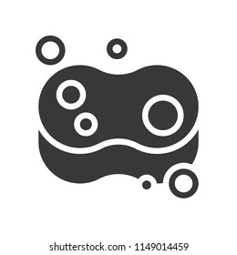 sponge and bubble, cleaning service related icon set, glyph design