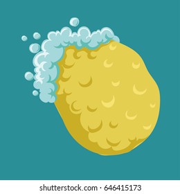 Sponge with bubbles vector illustration