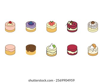 Sponge Cake Dessert Element Set