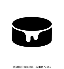 Spontanes Kuchensymbol, Logo einzeln auf weißem Hintergrund