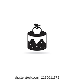 sponge cake icon on white background