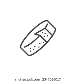 Sponge Cake line icon. linear style sign for mobile concept and web design. Round cheesecake cake outline vector icon. Symbol, logo illustration. Vector graphics