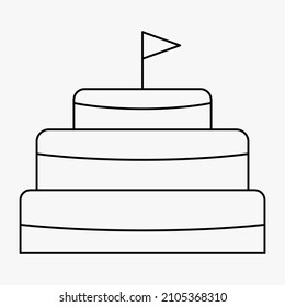 una torta de esponja. diseño de icono de partido