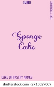 Bolo de Esponja - Doce Delight Bolo Tipografia Texto Lettering Design