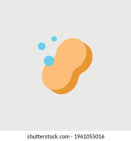 equipo de limpieza de esponjas icono vectorial placas de lavado