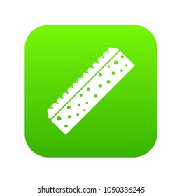 Sponge for cleaning icon digital green for any design isolated on white vector illustration