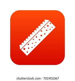Sponge for cleaning icon digital red for any design isolated on white vector illustration